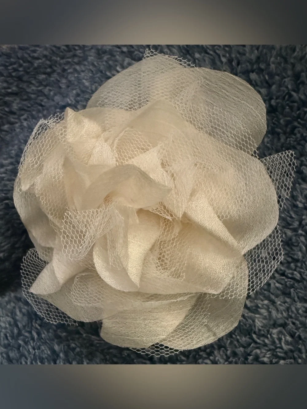 Ivory Fabric Flower Hair Clip - Women Accessories